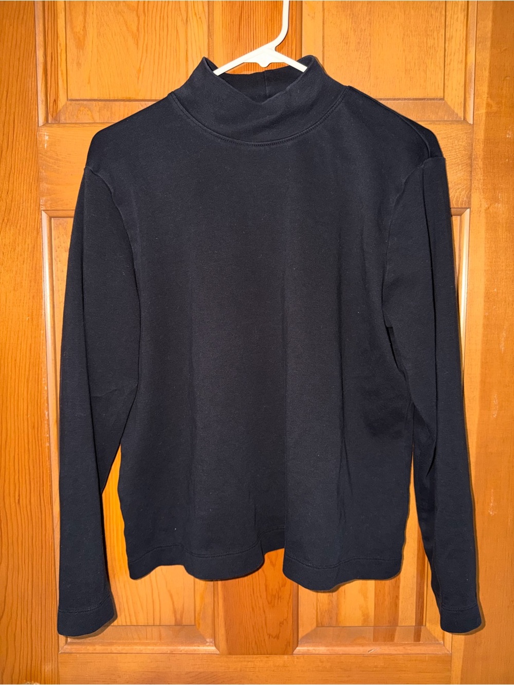 Vintage Eddie Bauer Black Mock Neck Long Sleeve Top - Women XL